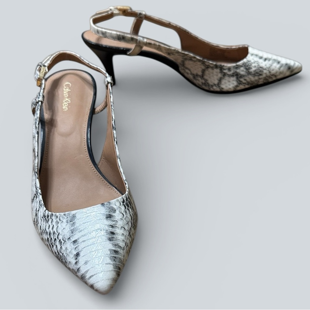 Calvin Klein Patsi Muted Snake Dress Pumps - Picture 2 of 5